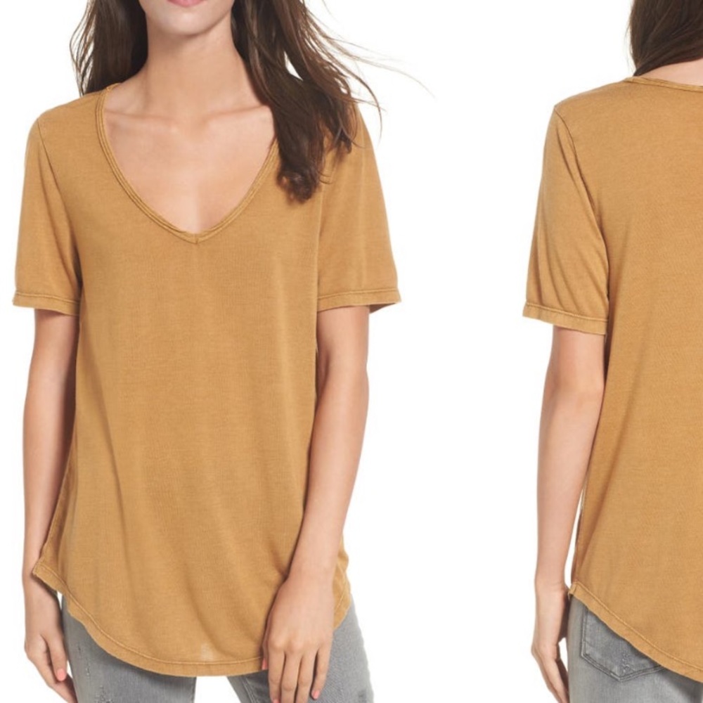 BP. Raw Edge V-Neck Tee